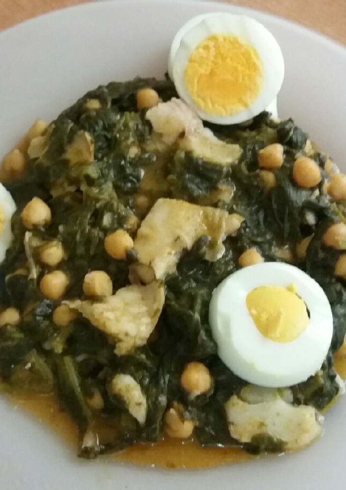 Una foto de Garbanzos con espinaca