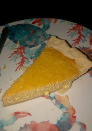 A picture of EASY pumpkin cheesecake pie.