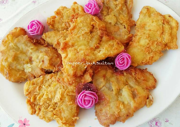 Pisang kipas tepung crispy