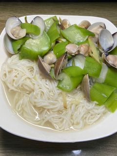 蛤蜊絲瓜麵線 的食譜成品照片