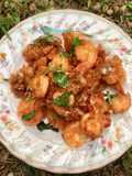 “กุ้งคลุกซอส”