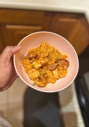 A picture of Red Rice & Sausage.