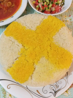عکسی از دستور تزیین برنج🍚🍛🍛