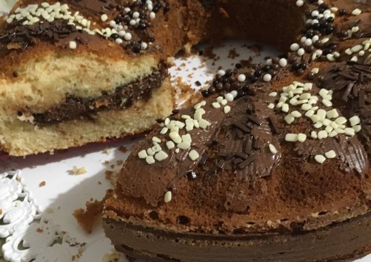 Ciambella con cuore di Nutella