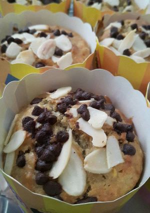 Foto resep Banana muffin with Chocolate filling