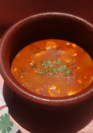 A picture of Kolhapuri Egg Curry /Anda Rassa.