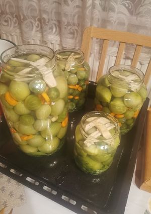 Zöld paradicsom eltevése recept fotója