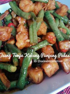 Foto resep Oseng Tempe Kacang Panjang Pedas
