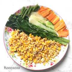 รูปของ Scrambled egg with corn untuk diet pcos