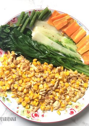 Foto resep Scrambled egg with corn untuk diet pcos