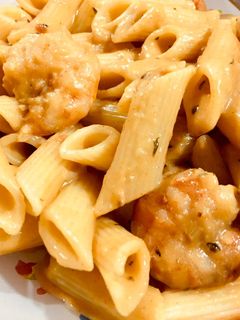 صورة لوصفة معكرونة بالجمبري