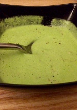 Une photo de Velouté petit pois lardons
