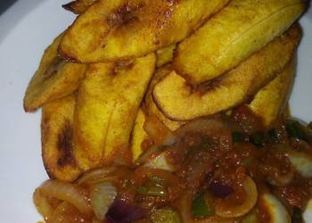 How to Prepare Perfect Plantain with spring onion stew