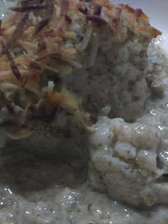Una foto de Coliflor con bechamel de espinaca