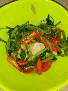 Foto resep Cah kangkung pedes