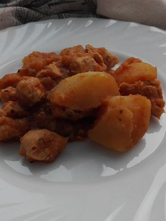 Una foto de Pollo al curry