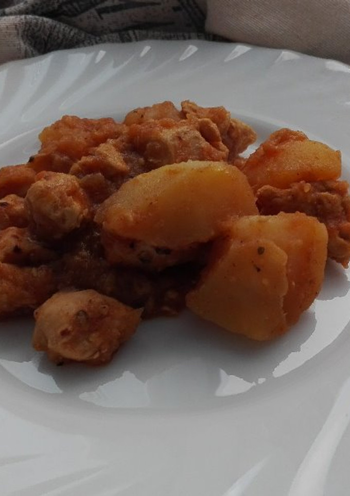 Una foto de Pollo al curry