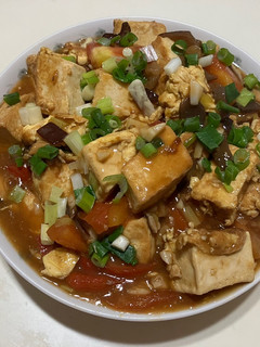 蕃茄🍅香菇🍄🟫炒雞蛋🥚板豆腐 的食譜成品照片