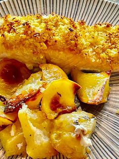 Una foto de Lomo de Salmón con Costra