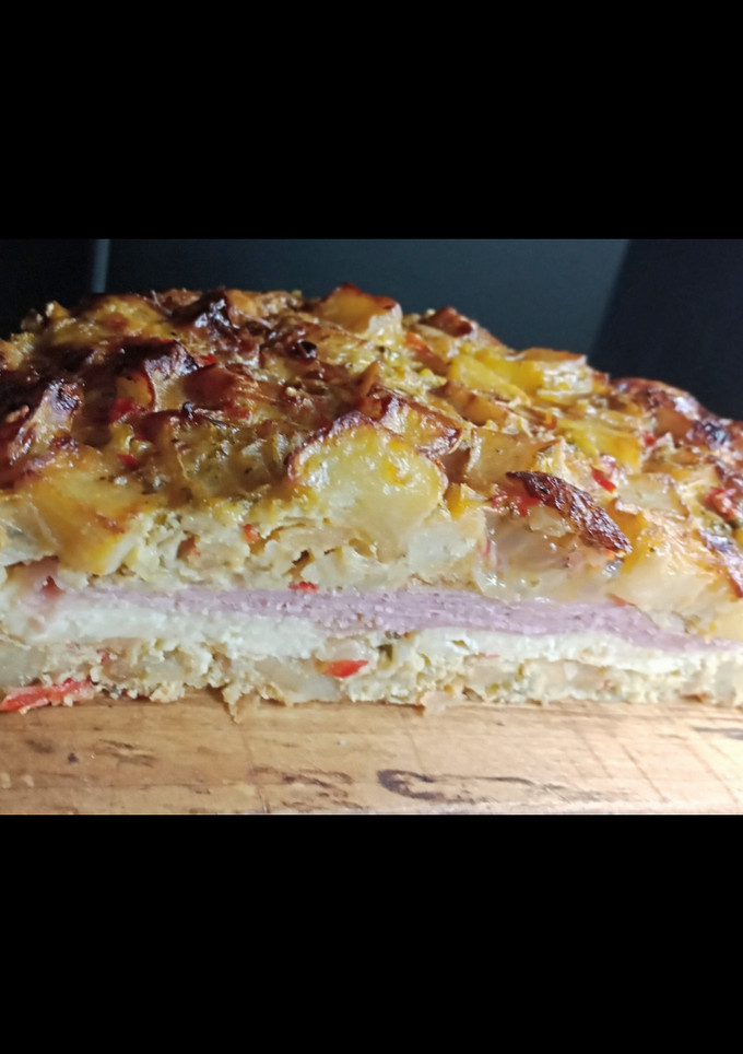 Una foto de 🥔Tortilla rellena, AL HORNO