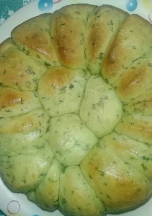 A picture of Garlic,Coriander Flower Bread.
