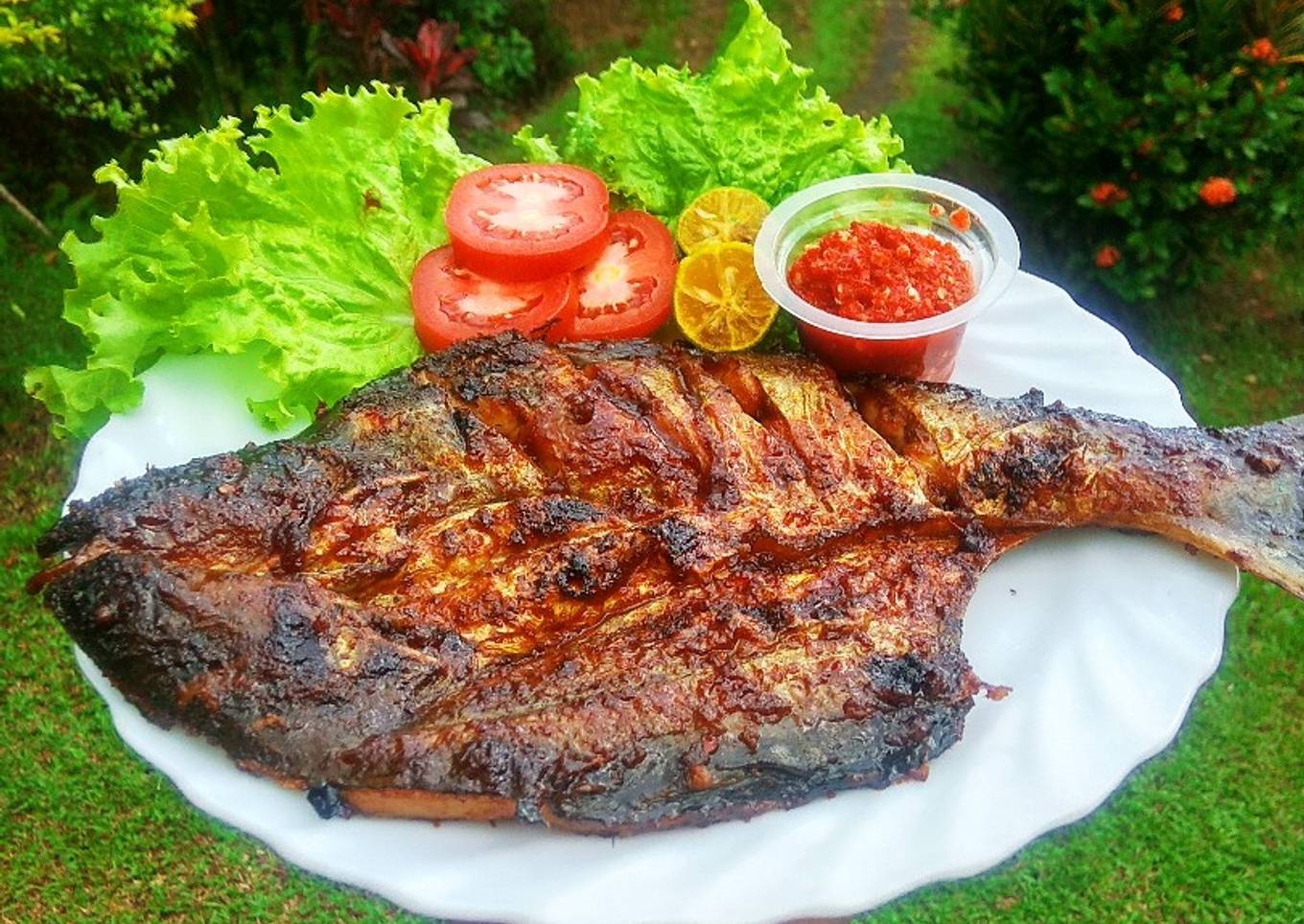 Ikan patin panggang bumbu kecap