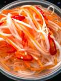 Sweet and Sour Pickled Daikon and Carrots