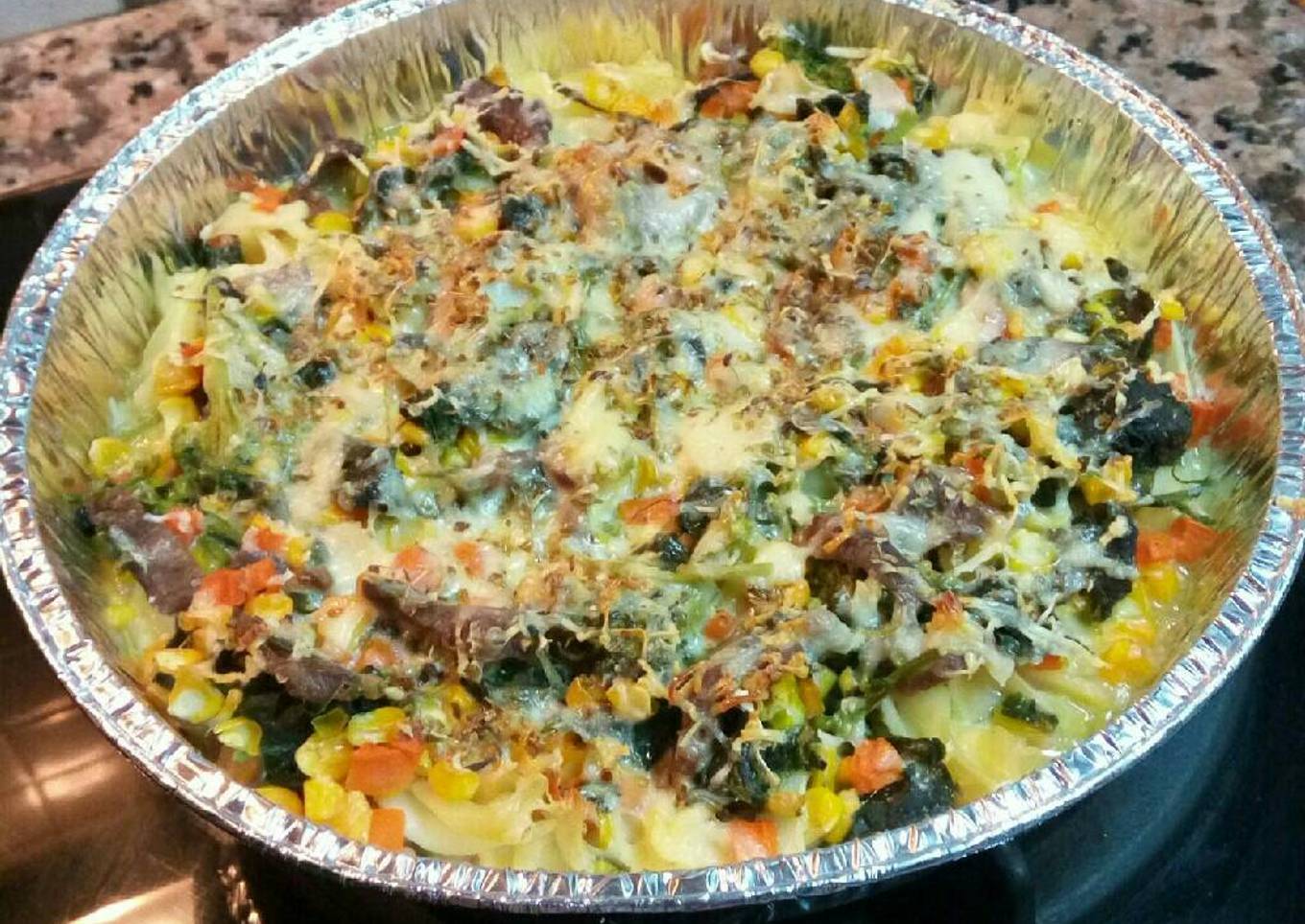 Pasta Dan sayur panggang
