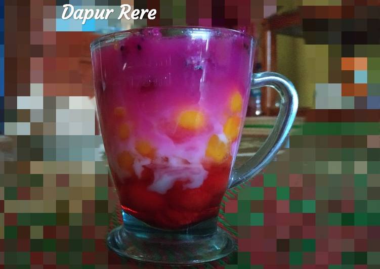 10. Sup buah with sirup chocopandan ala Rere