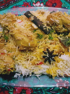 A picture of Leftover Chicken Karai Baryani.