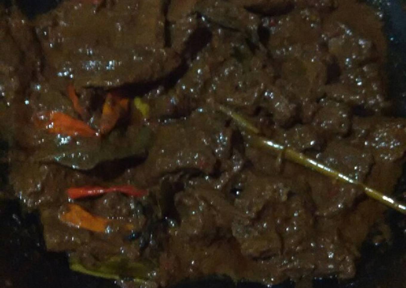 Rendang daging sapi simple