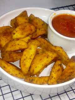 Spicy baked potato ainihin hoton girkin