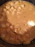Papas con leche y queso