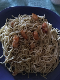Una foto de Espaguetis con langostinos