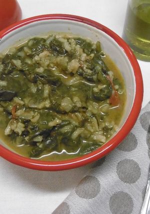A picture of Tasty Greek Spinach and Rice (Spanakorizo).