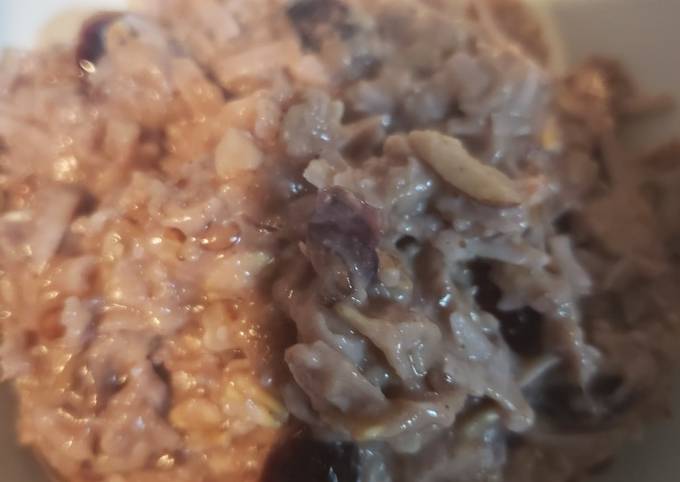 Multi fruit and nut oatmeal