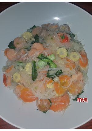 Foto resep Soun Tumis Sayur Sosis Bakso Mutiara ✅