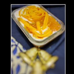 A picture of Mango cheesecake.