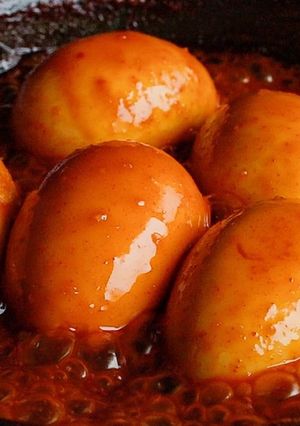A picture of Korean Spicy Eggs🌶🥚.