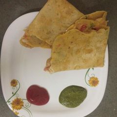 A picture of Stuffed besan Chilla.