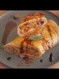 Beef and Cheese Scallion Pancake Roll