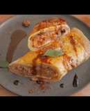 Beef and Cheese Scallion Pancake Roll