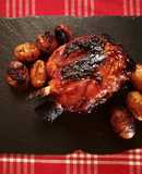 Codillo al horno glaseado con cerveza