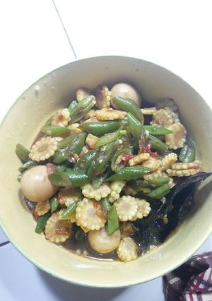 Foto resep Oseng baby corn, buncis dan telur puyuh