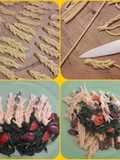 Spighe di pasta con foglie di papaveri
