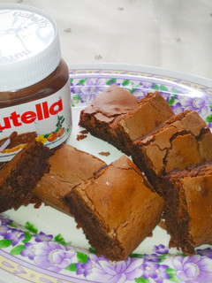 A picture of Nutella brownies.