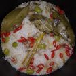 Nasi liwet Pete+ teri