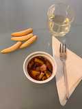 Morro con boletus (shiitake), pincho