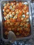 Malfatti con Salsa de Tomate Casera y Hamburguesa