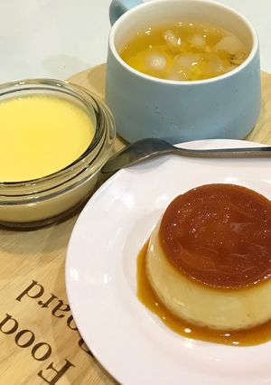 Hình của món Bánh flan dừa.